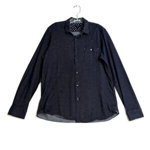 Ted Baker London Stretch Slim Fit Spread Collar Solid Dress Shirt Blue Mens 5 43